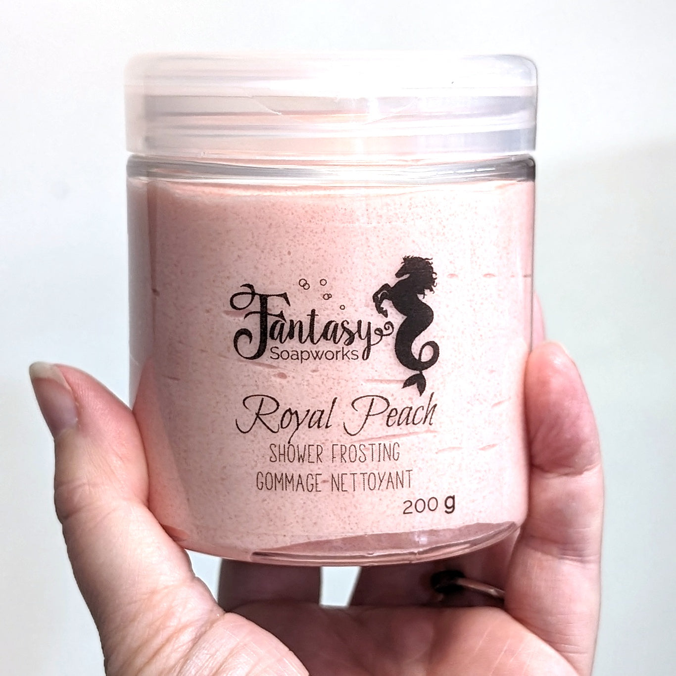 Royal Peach shower frosting