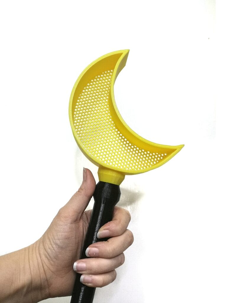 Crescent Moon bubble wand FantasySoapworks Black handle